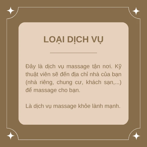 Các loại dịch vụ CD Massage