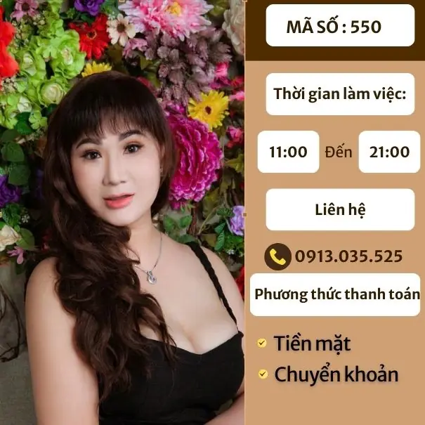 MÃ SỐ KTV 550 : MASSAGE TẠI NHÀ TP.HCM 11H-21H