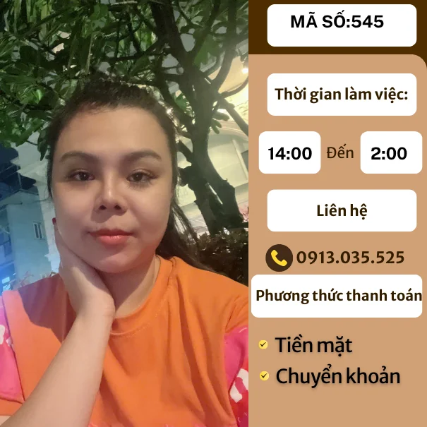MÃ SỐ KTV 545: MASSAGE TẠI NHÀ TP.HCM 14h-2h