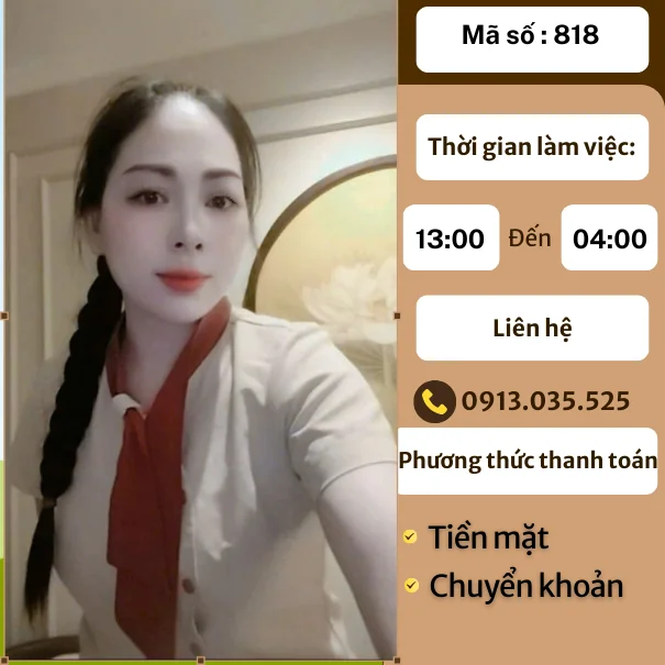 MÃ SỐ KTV 818: MASSAGE TẠI NHÀ TP.HN 13H-04H