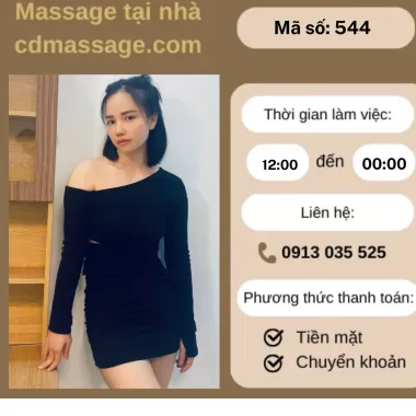 MÃ SỐ KTV 544: MASSAGE TẠI NHÀ TP.HCM 12H-00H