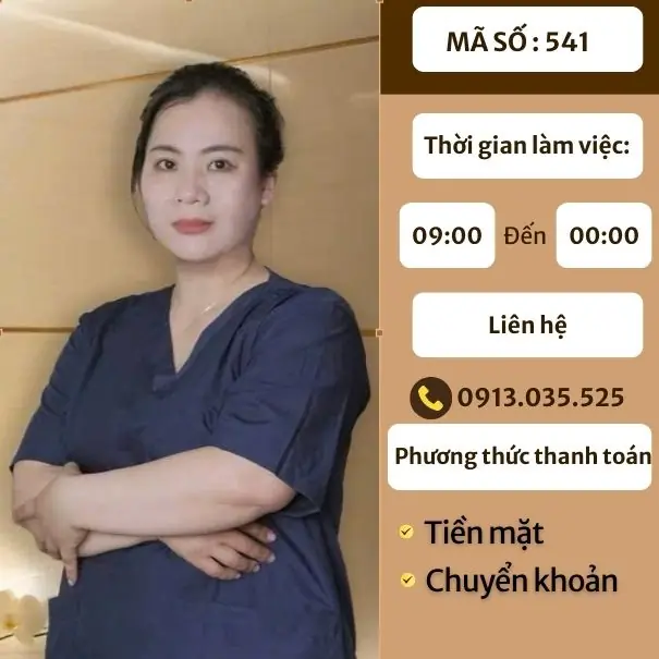 MÃ SỐ KTV 541: MASSAGE TẠI NHÀ TP.HCM 9h-00h