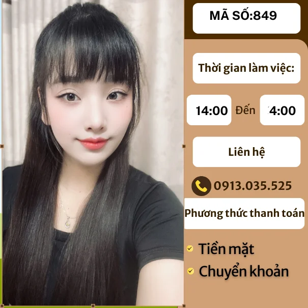 MÃ SỐ KTV 849: MASSAGE TẠI NHÀ HÀ NỘI 14H-4H