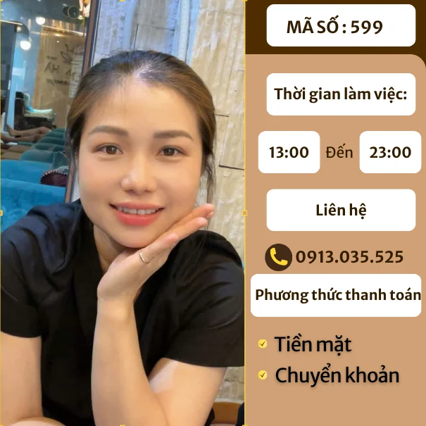MÃ SỐ KTV 599: MASSAGE TẠI NHÀ TP.HCM 13h-23h