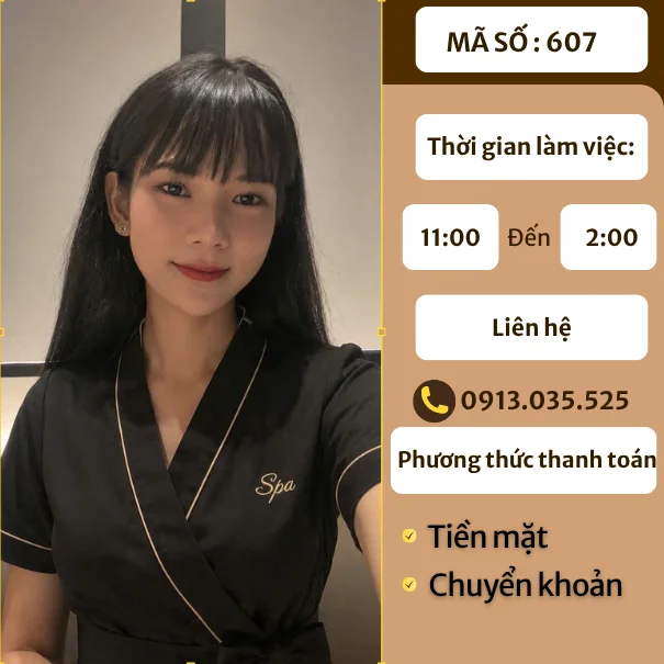 MÃ SỐ KTV 607: MASSAGE TẠI NHÀ TP.HCM 11h-02h