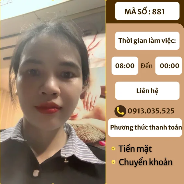 MÃ SỐ KTV 881: MASSAGE TẠI NHÀ HÀ NỘI 09h-01h
