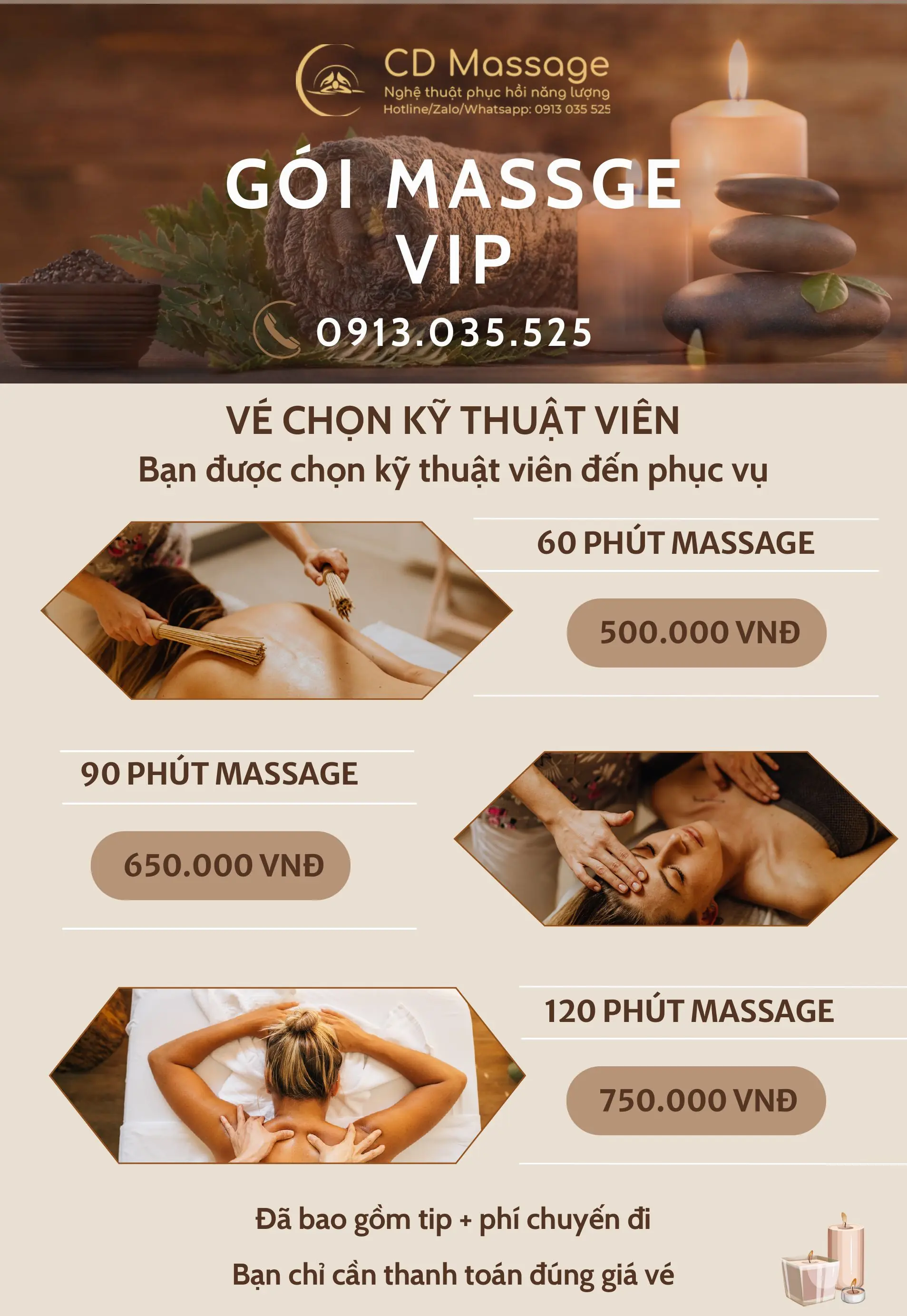 Dịch vụ Massage tại nhà tận nơi 24/7 - CD Massage
