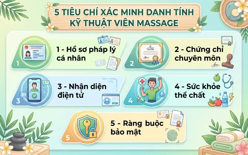 Infographic ti&ecirc;u chuẩn massage tại nh&agrave; uy t&iacute;n
