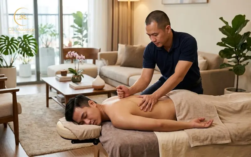 Kỹ thuật vi&ecirc;n massage nam giải ph&oacute;ng mạc cơ