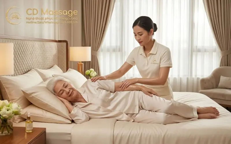Dịch vụ massage tại nh&agrave; Quận 8 chuy&ecirc;n nghiệp cho người gi&agrave;.