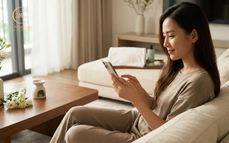 Quy tr&igrave;nh x&aacute;c thực đặt lịch massage online qua SMS OTP