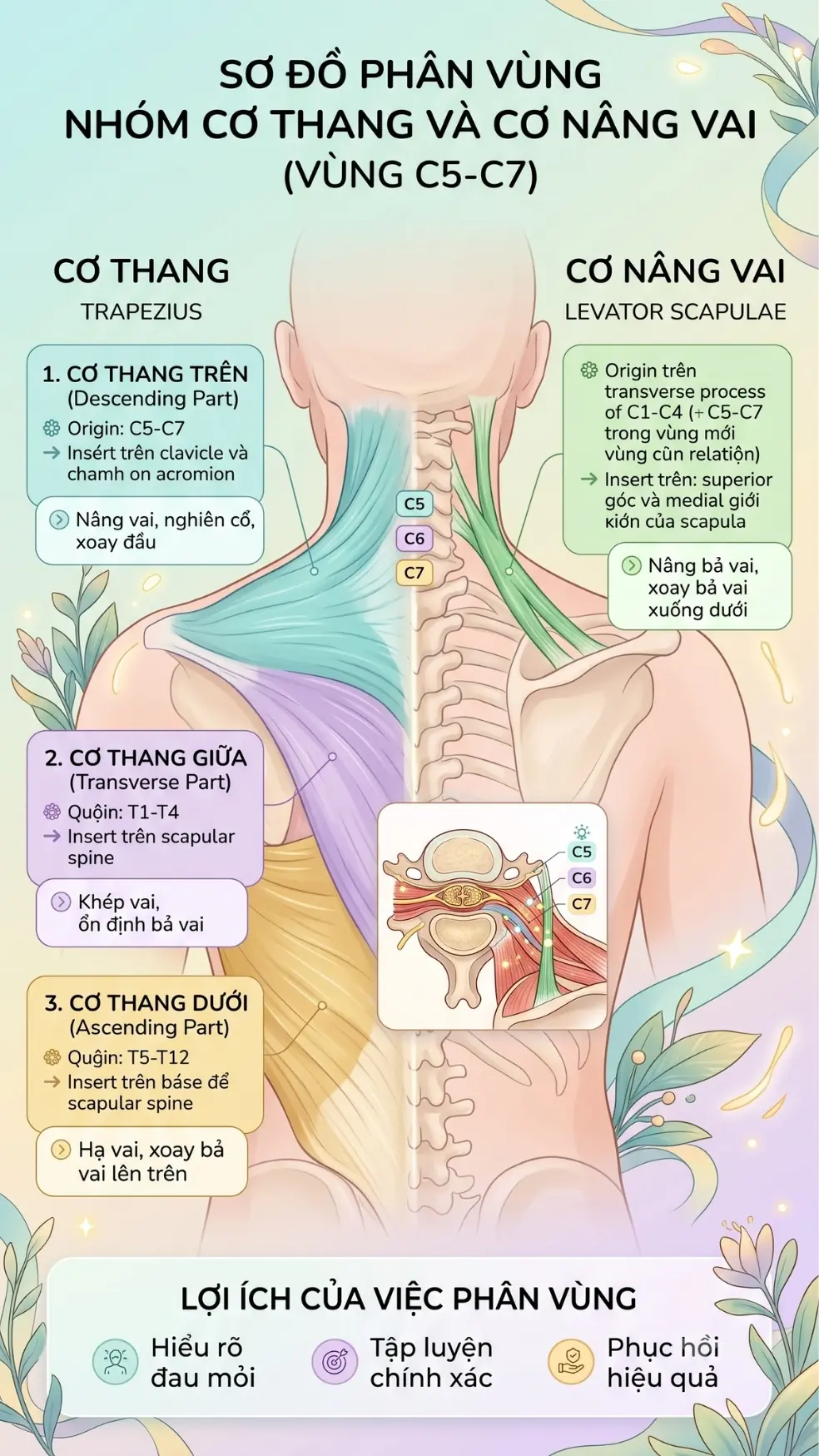 sơ đồ nh&oacute;m cơ cổ vai g&aacute;y C5 C7