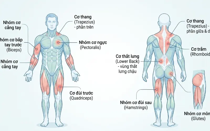 massage cho người lao động nặng bị vi chấn thương m&ocirc; cơ
