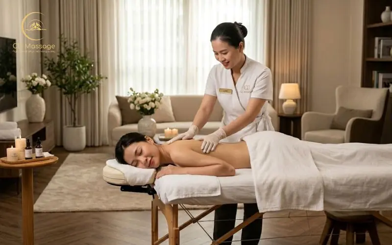 cam kết dịch vụ massage tận nơi với đồng phục chỉnh tề