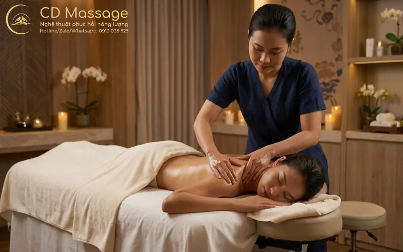 Kỹ thuật massage body thư giãn vuốt dầu chuyên sâu