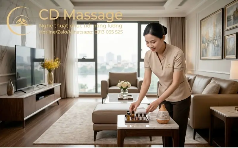Quy trình dịch vụ của kỹ thuật viên massage tại nhà