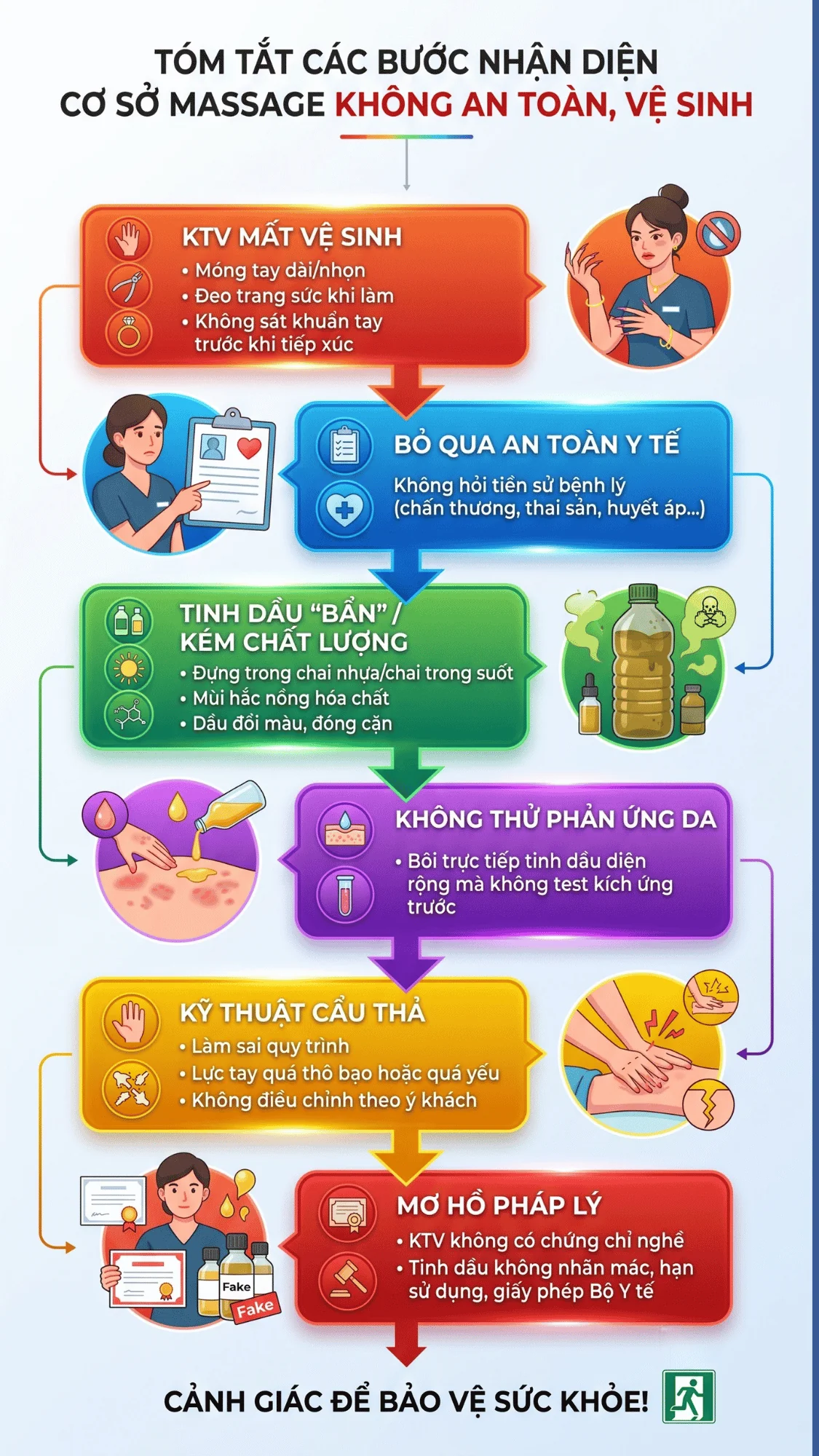 Sàng lọc cơ sở xoa bóp toàn thân kém chất lượng